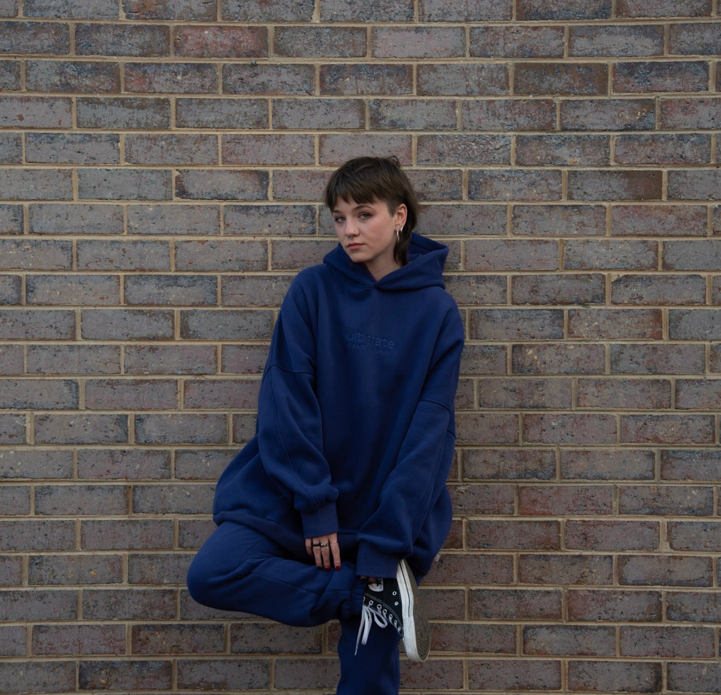 Indigo Powder Oversized Hoodie