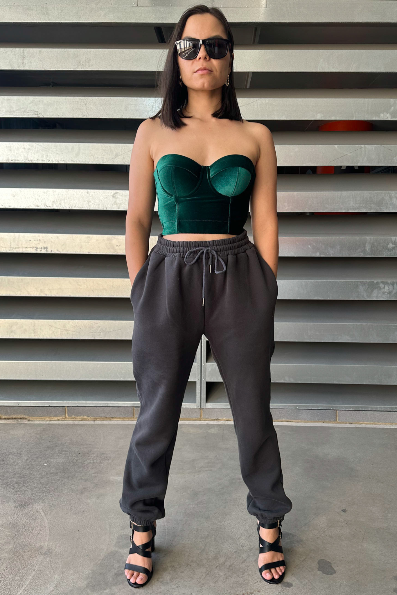 Charcoal Dust Oversized Pants