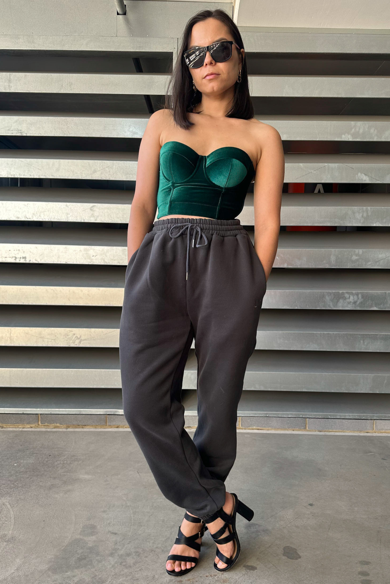 Charcoal Dust Oversized Pants