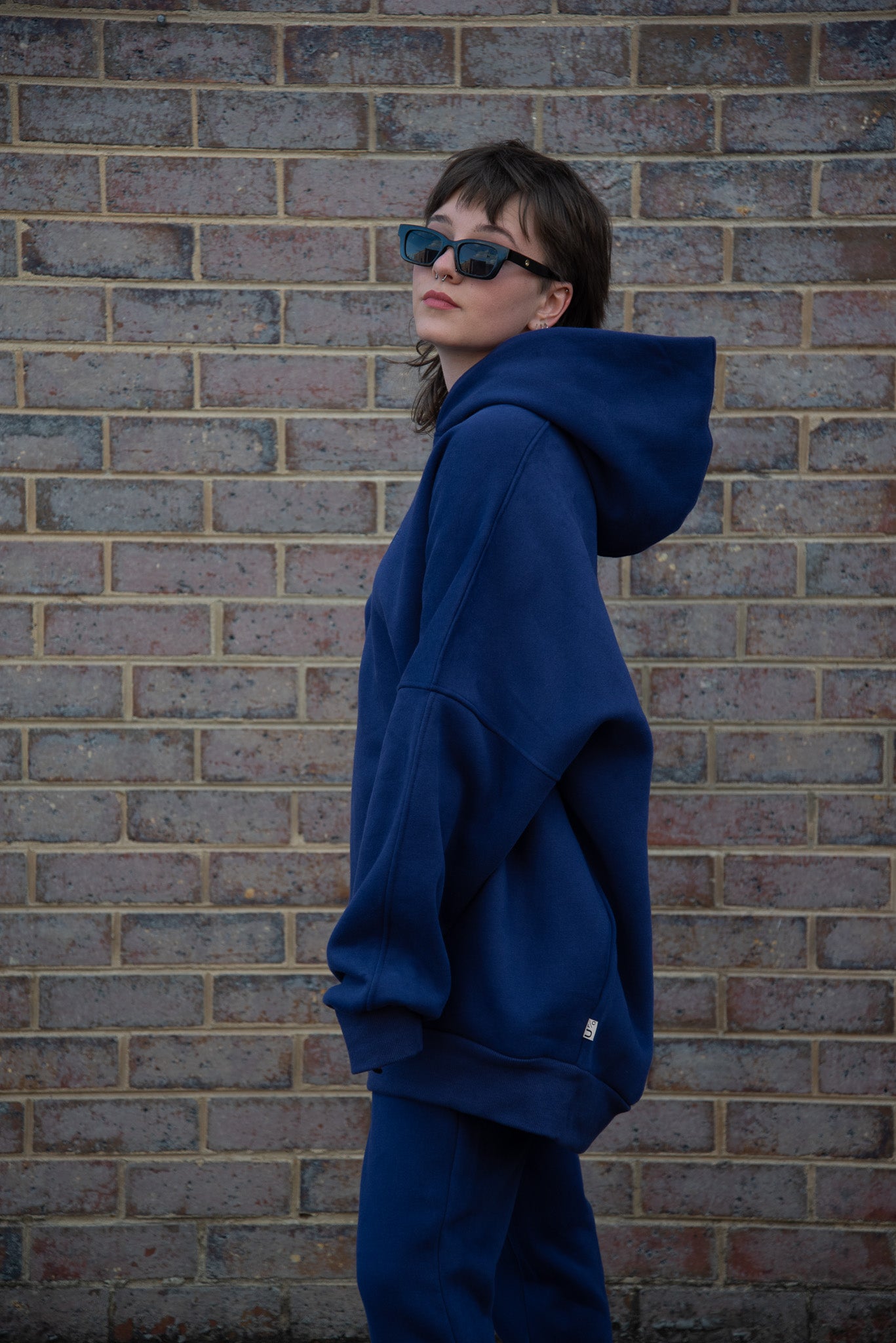 Indigo Powder Oversized Hoodie