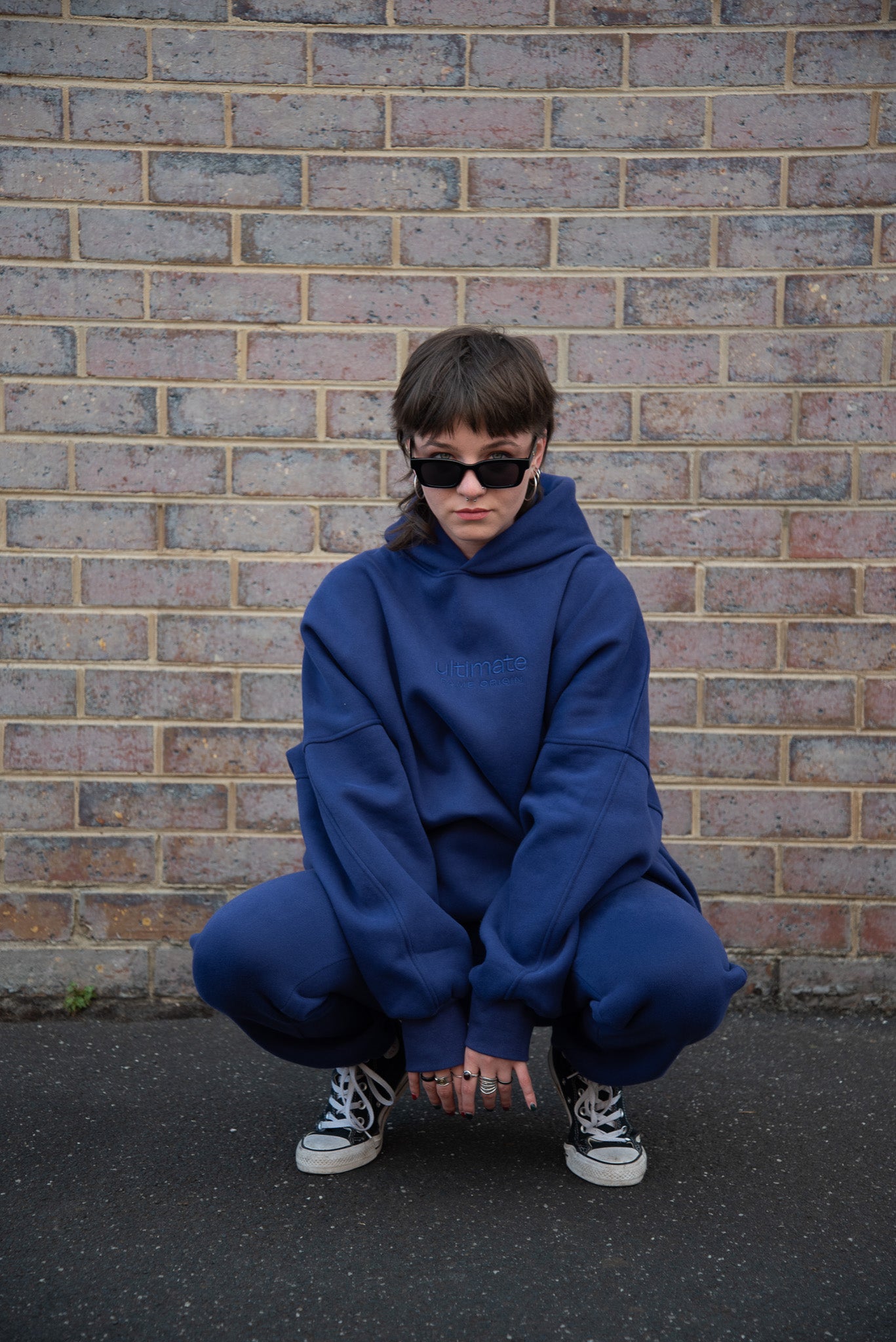 Indigo Powder Oversized Hoodie